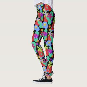 Legging Retro Flores sem costura
