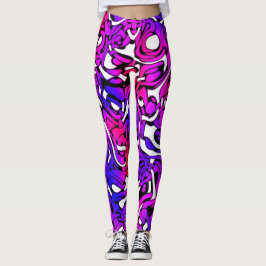 Legging Retro Funky Bright Colors Pop Art