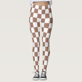 Legging Retrô geométrico branco-esbranquiçado