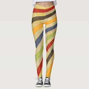 Legging Retro Grunge Stripes + suas ideias