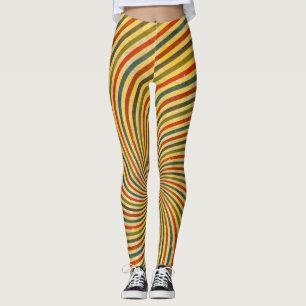 Legging Retro Grunge Swirl Strips + suas ideias