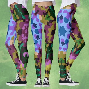 Legging Retro Mandala Blue Purple e Yellow