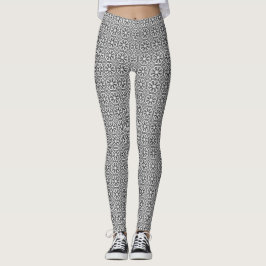 Legging Retrô, mas Moderno Preto e Branco