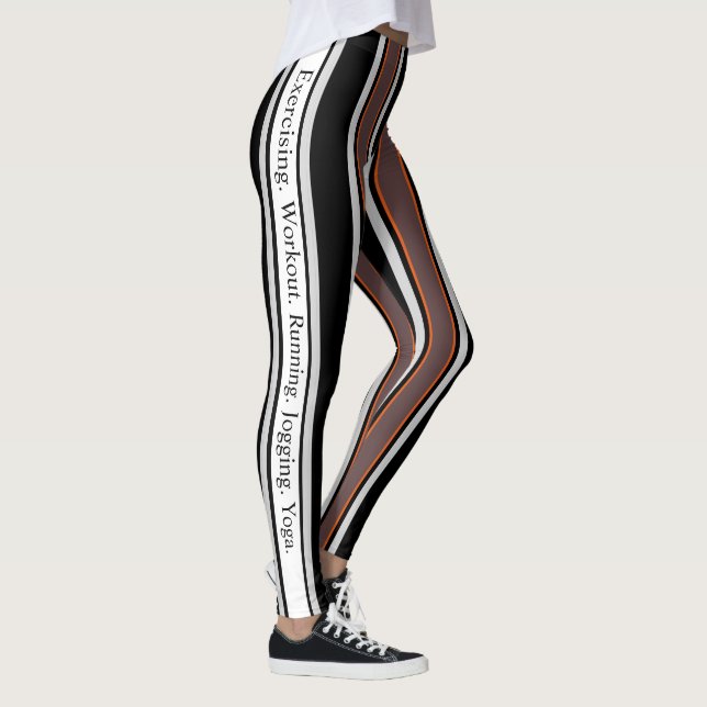 Legging Retro moderno Texto personalizado l Fitas em preto (Direita)