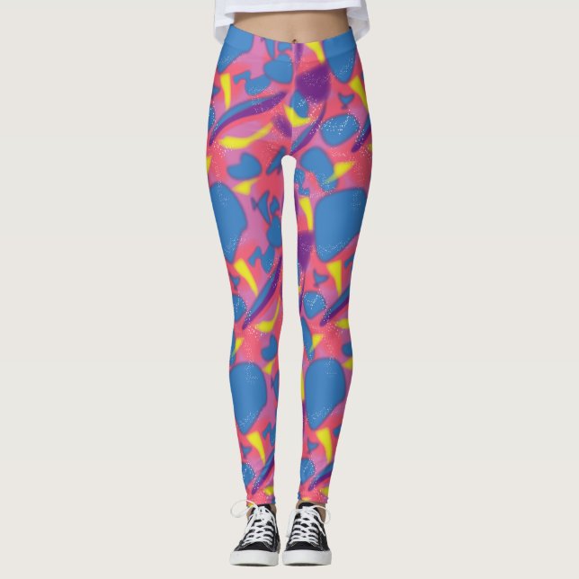 Legging Retro Neon Multicolor (Frente)
