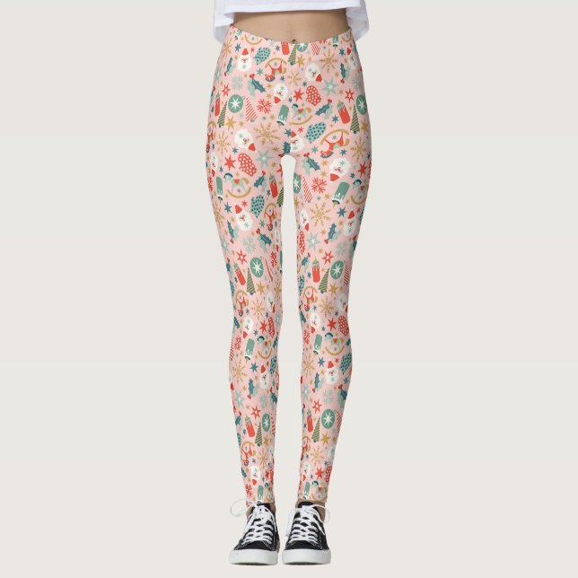 Legging Retro Pastel Natal (Frente)