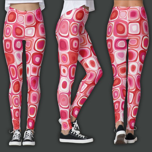 Legging Retro Print | Círculo-Mod Rosa (Criador carregado)