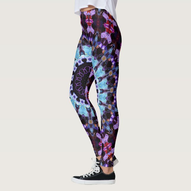 Legging Retro Psicélico Mandala Trippy Hippie Boho (Esquerda)