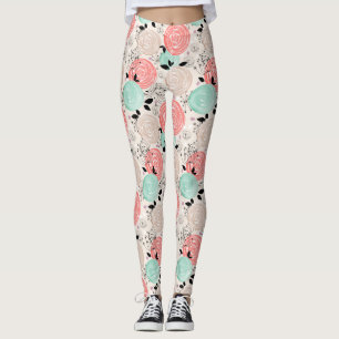 Legging Retro, rosas