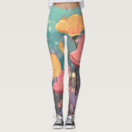 Legging Retro Sunshine Patterns – Bold Colorful 