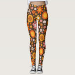 Legging Retro Vintage Floral Botânico 60S 70S Abstrato<br><div class="desc">Retro Vintage Floral Botânico 60S 70S Abstrato</div>
