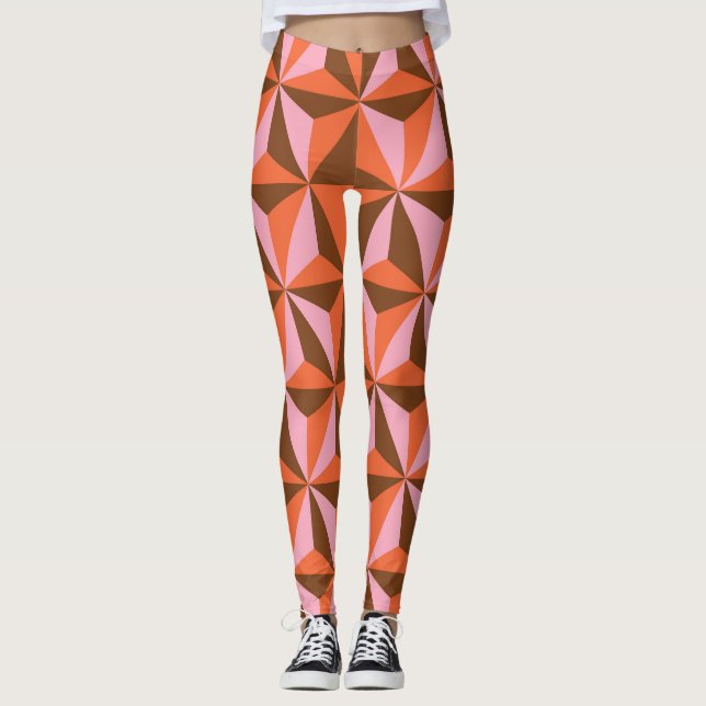 Legging Retrospectiva da década de 70: Plano de fundo do p (Frente)