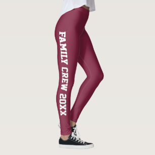 Legging Reunião de Família Vermelho Merlot Elegante Person