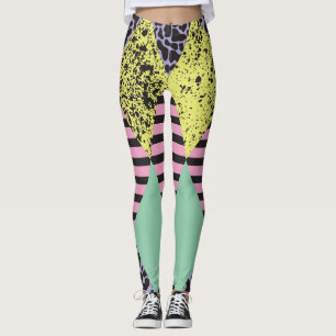 Legging Rhombus Moderno: Estilo sem costura Abstrato.
