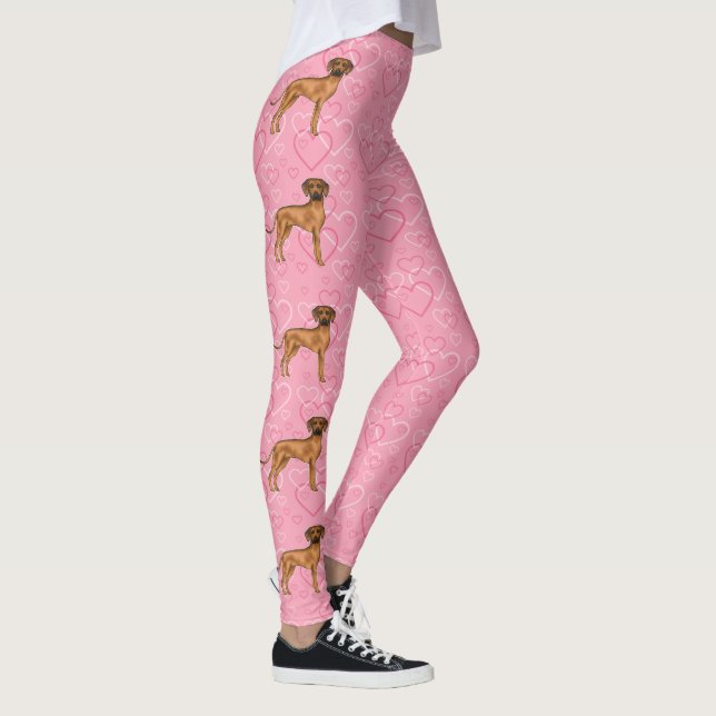 Legging Ridgeback Dog Love Heart Pink (Direita)