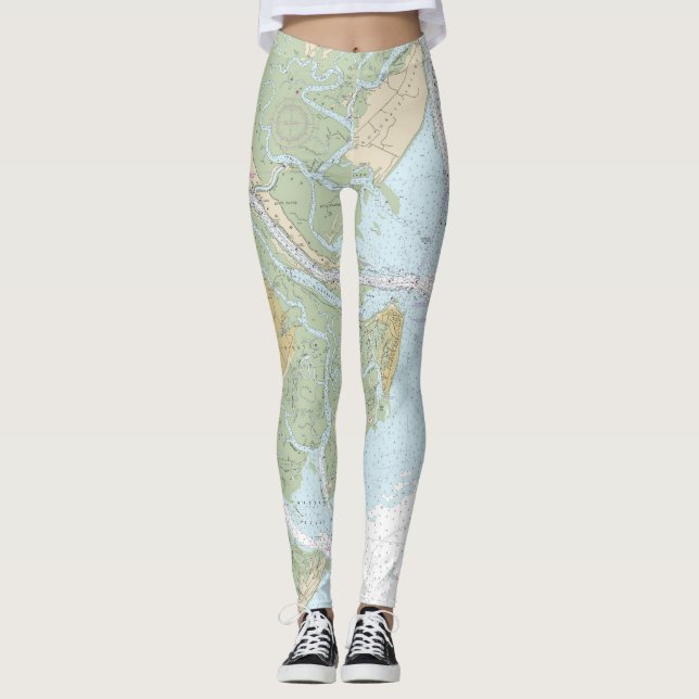 Legging Rio Savannah e Wassaw Sound - Gráfico náutico (Frente)