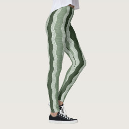 Legging Rio Wabi Sabi Abstrato Wavy, Forest Green, Sage