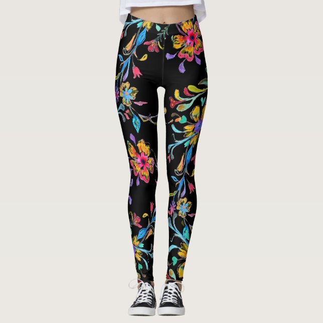 Legging Riot de flor selvagem (Frente)