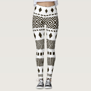 Legging Ritmos Tribais: Padrões Geométricos Étnicos