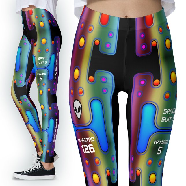 Legging Robô Androide Mecânico Metálico Multicolado (Criador carregado)