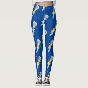 Legging Robô bonito voando na ilustração de desenhos an