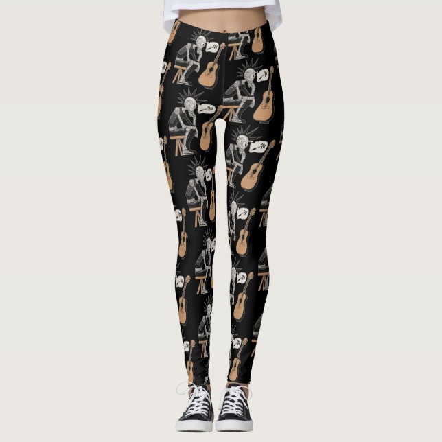Legging Robô de Música Confuso (Frente)