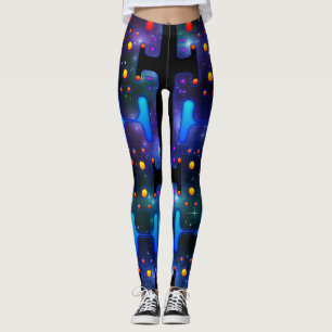 Legging Robô futurista do Android mecânico da menina do