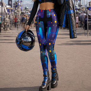 Legging Robô futurista do Android mecânico da menina do