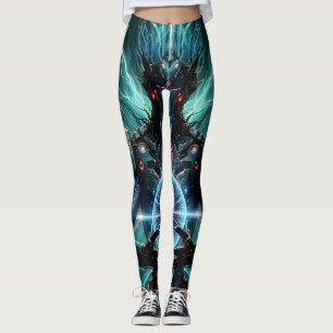 Legging Robô Futurista Núcleo Cósmico Cyberpunk