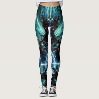 Legging Robô Futurista Núcleo Cósmico Cyberpunk
