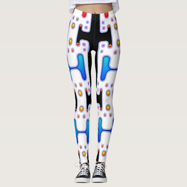 Legging Robô Futurístico Androide Mecânico Da Rapariga Esp (Frente)