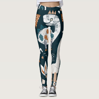 Legging Robôs dinossauros, patetas infantis divertidas e p