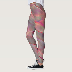 Legging Rocha digital à sombra de cebola, coral vivo ou pê