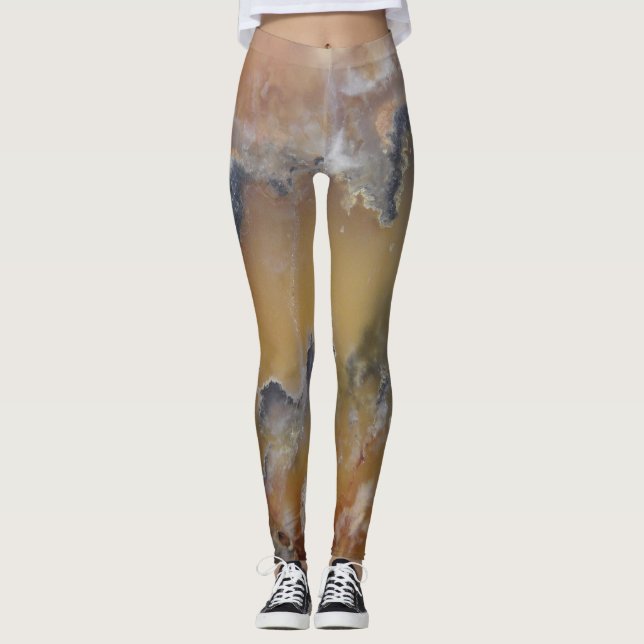 Legging Rocha Natural De Agate, Cute Molhada, Projetada (Frente)