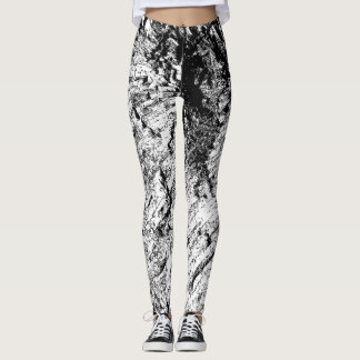 Legging Rocha preto e branco