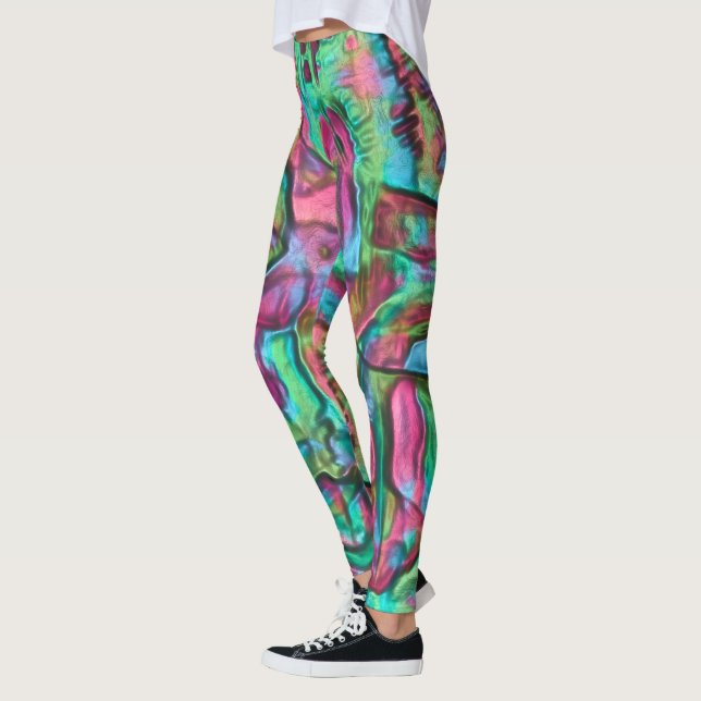 Legging Rocoso ou irregular colorido com tons suavemente s (Esquerda)