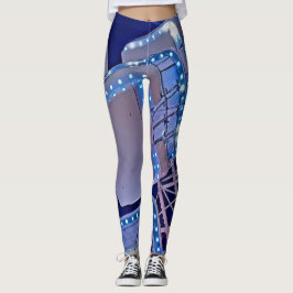 Legging Roda azul-férris