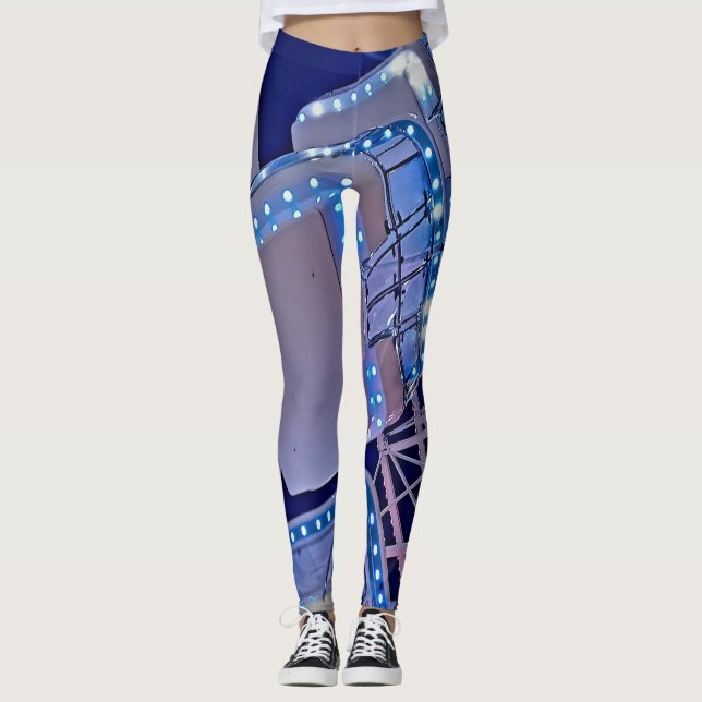 Legging Roda azul-férris (Frente)