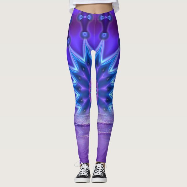 Legging Roda da Vida - violeta + sua mensagem (Frente)