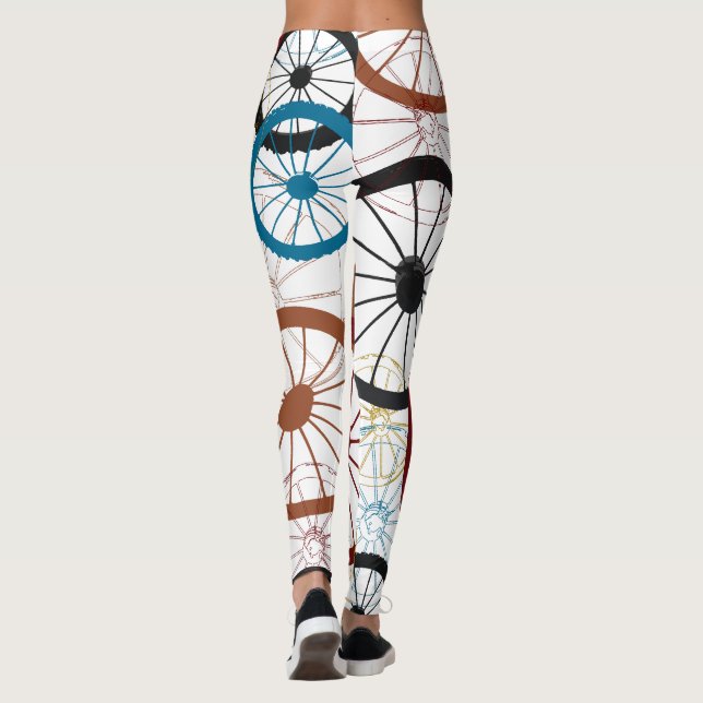 Legging Rodas de bicicleta coloridas (Verso)