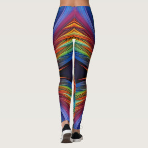Legging Rodovalho de penas coloridas