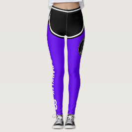 Legging Roller Derby Logo Purple Black Team Name Uniform