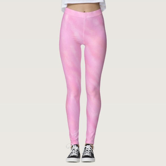 Legging Rolos cor-de-rosa (Frente)