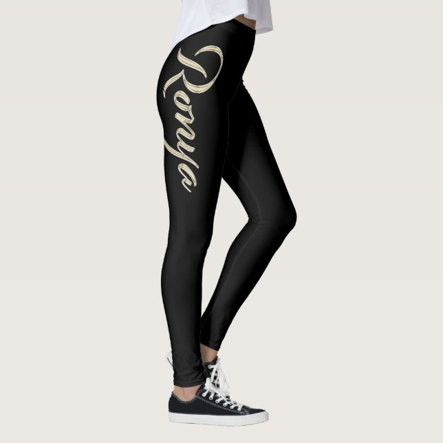 Legging Ronya white gold Handwriting Hose (Direita)
