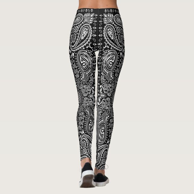 Legging Root Toot n Black and White Bandana (Verso)