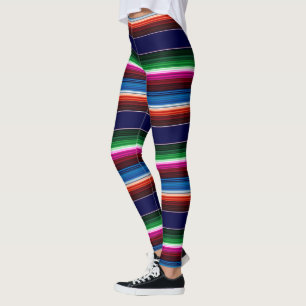 Legging Rosa azul, alaranjado, quente, mexicano verde