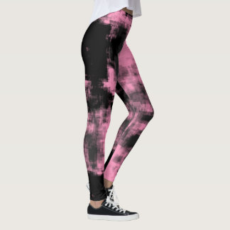 Legging Rosa Cinza e Preto