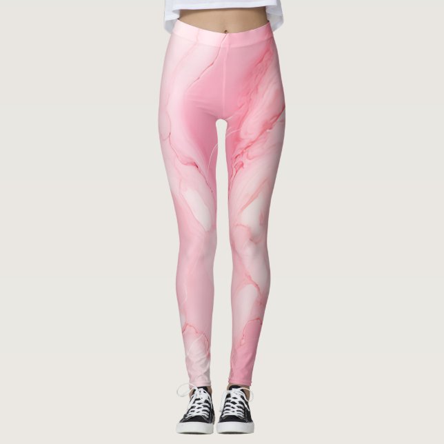 Legging Rosa claro Cuja Menção É Marmorizada (Frente)