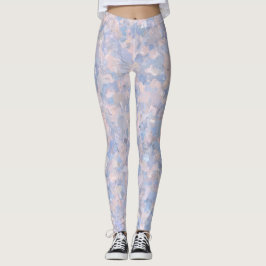 Legging Rosa claro e Azul