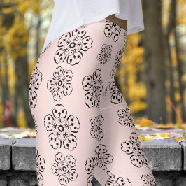 Legging Rosa cor-de-rosa e preto Mandela